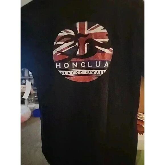 Other - Honolua Surf Co Shirt Mens Small Black Surf Beach Maui Graphic Tee CR5 Casual